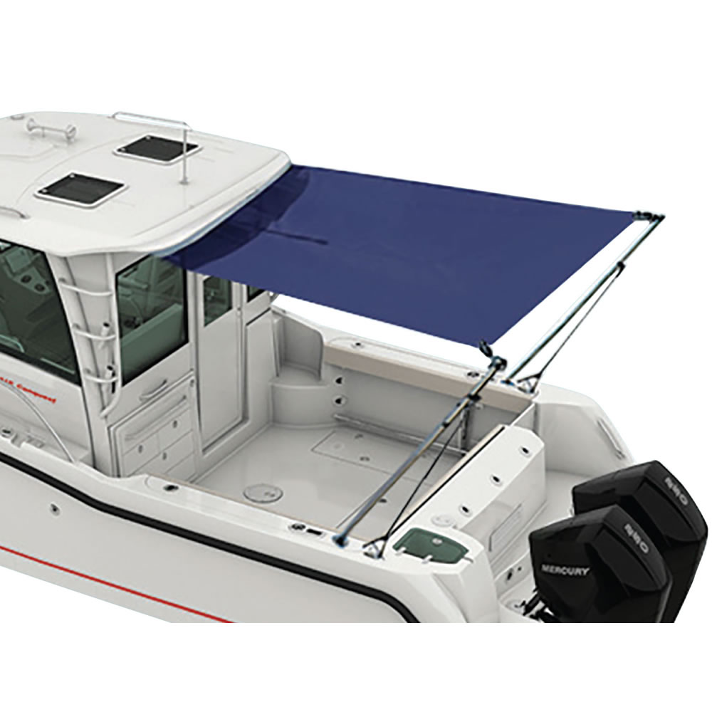 【5と0の日 エントリーで最大限度P15倍！】 BMO スターン日よけ 1.8m x 1.5m  青碧 取り付きアイセット 30A0034 (短艇備え付け)