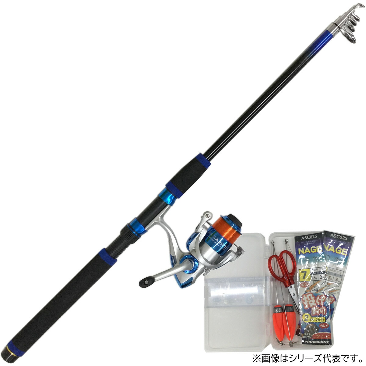 楽天市場】ちょっといいちょい投げセット （投げ竿 リール 仕掛け 3点