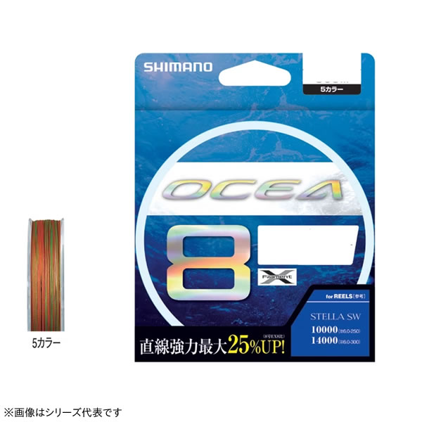 シマノ オシア8 10m×5カラー 10号 400m LD-A81S (ソルトライン PEライン 釣り糸)|フィッシング遊