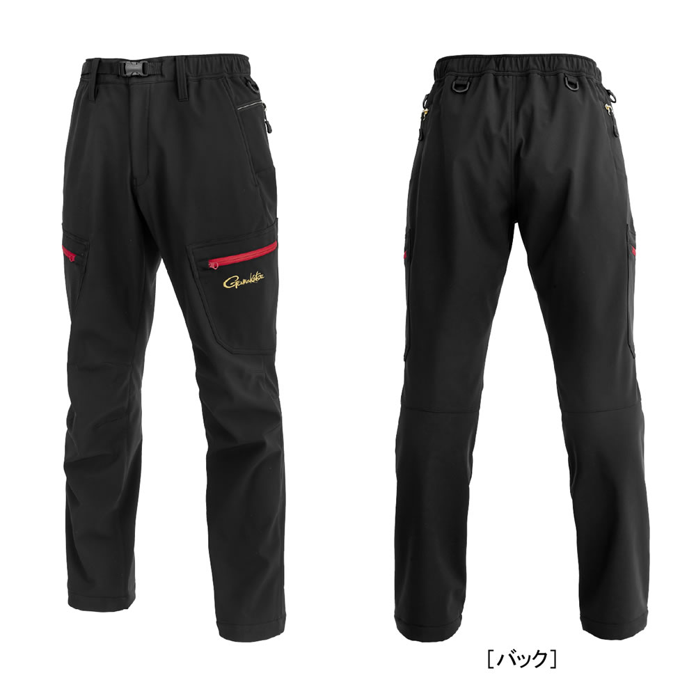 がまかつ ストレッチボンディングフィッシングパンツ ブラック×レッド GM3754 (フィッシングウェア)