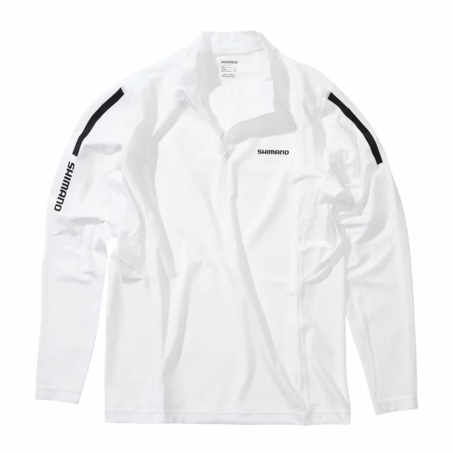 シマノ SH-040X ウォーターリペル ハーフジップシャツ ロングスリーブ M ホワイト 楽天市場】シマノ SH-040X ウォーターリペル ハーフジップシャツ