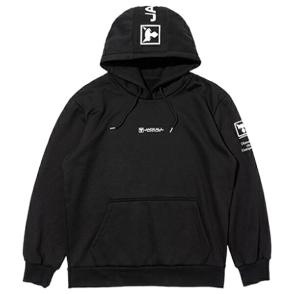ジャッカル プルオーバーフーディ ブラック HU-A001 (フィッシングジャケット フィッシングウェア)｜フィッシング遊