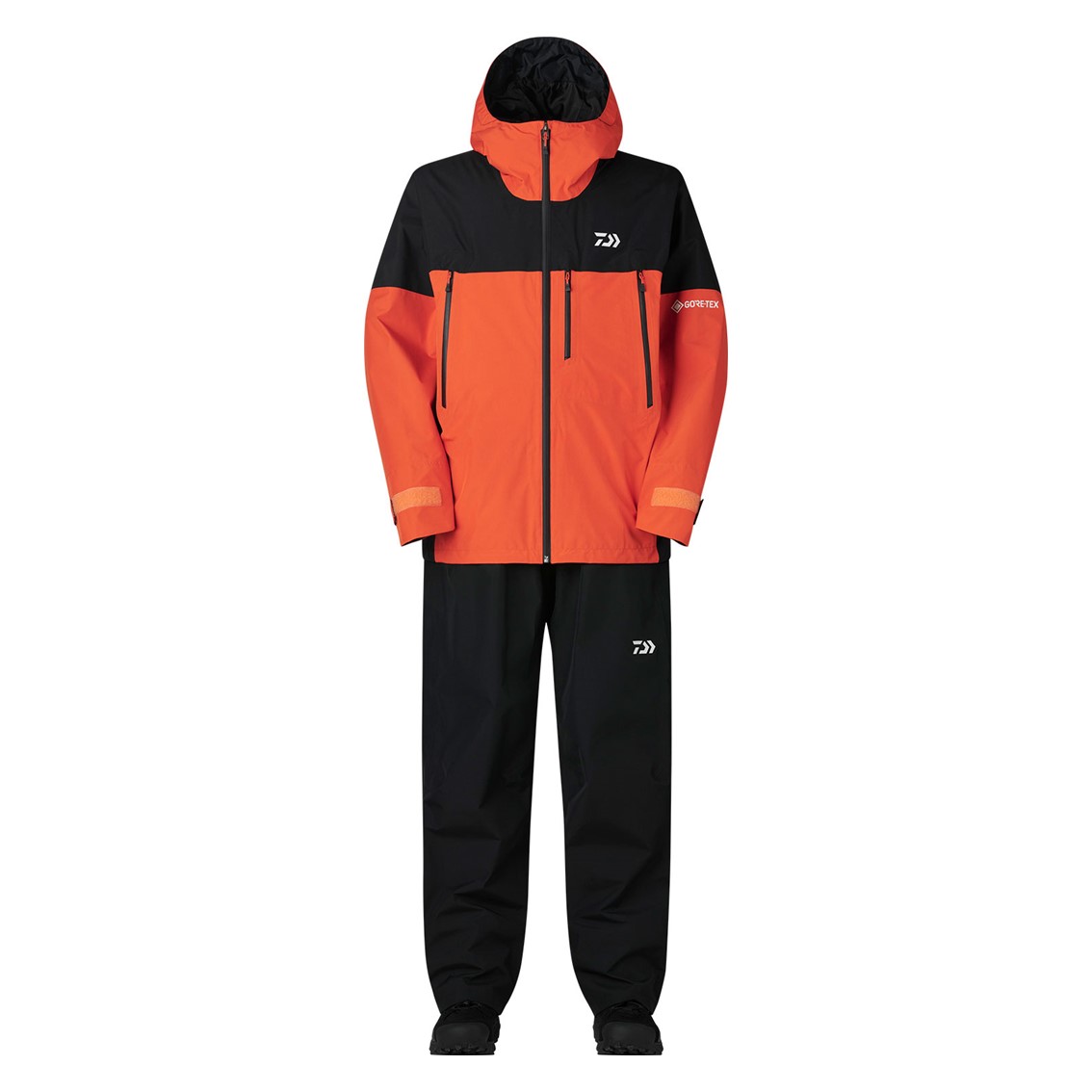 【5と0の日 エントリーで最大限度P15倍！】 ダイワ GORE-TEX バーサタイルレインスーツ オレンジ色 DR-1926 (レインウェア レインスーツ 上下書き割り)