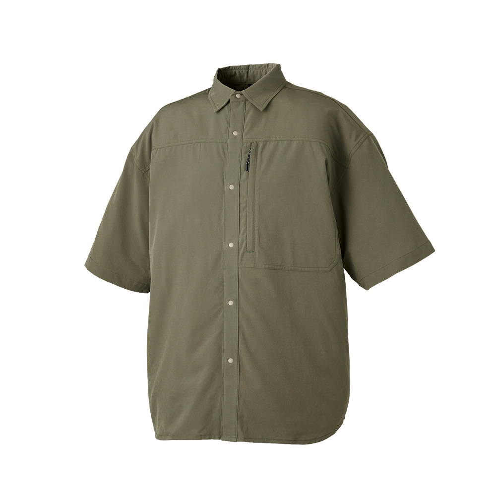 リバレイ RVフィッシングハーフシャツ オリーブ #5455 (フィッシングシャツ 吸汗速乾 伸縮 半袖 ワイシャツ)