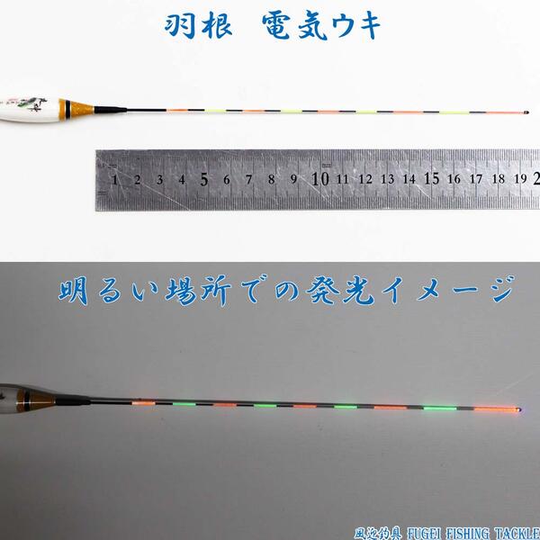 送料無料 2色9点灯 羽根 電気ウキ 電子ウキ ナイターウキ 全長40cmの1本 R11ys 4yy01 電気浮き septicin Com