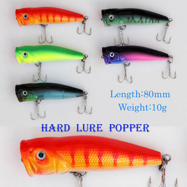 楽天市場】ポッパー 5色セット 6.5cm 13g トップウォーター ルアー