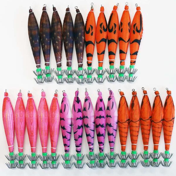 送料無料 釣具 仕掛け 夜光 浮きスッテ 4.0号 5色 25本 セット イカ釣り R20sute40hNN01to05