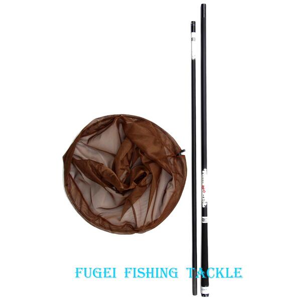 楽天市場 並継 カーボン柄 タモ 全長6cm 網径37cm 軽量 260g R18fgtb210 タモ網 玉網 タモ 網 風迎釣具楽天市場店