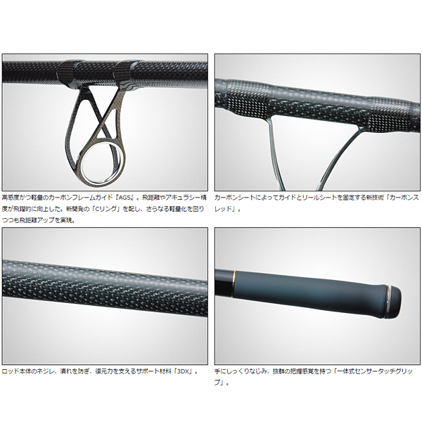 ダイワ オンライン釣り ルクスパン トーナメント プロキャスター 27 405s投げ竿 電動リール ダイワ Daiwa ダイワ 釣り フィッシング 釣具 釣り用品 Ags カーボンスレッドでさらに研ぎ澄まされた感度を追求