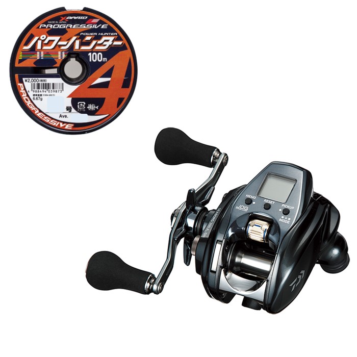 22 シーボーグ 200J-L-DH (左巻き・ダブル手持ち部分) PE1.5号-450ｍ 木管に巻いて送りとどける ダイワ 電動木管 糸巻き築き上げる済