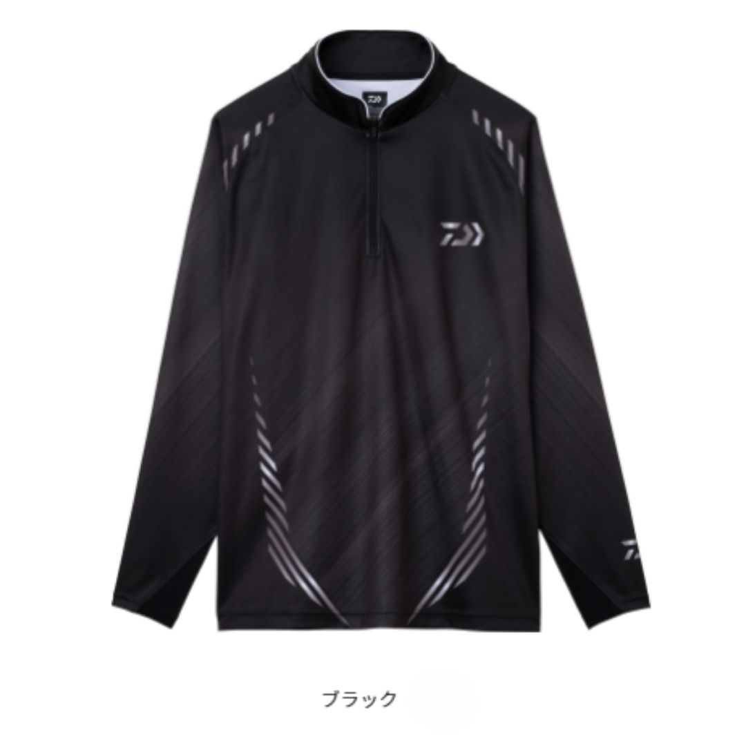 ダイワ DE-7723 エキスパートライトジップシャツ ブラック #XLサイズ