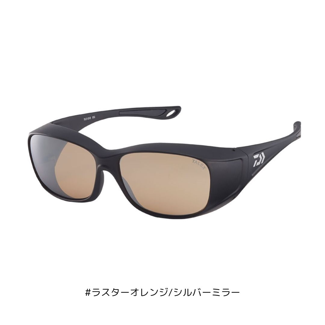 ダイワ TLO 028 タレックスレンズオーバーグラス #ラスターオレンジ/しろがね色銀鏡 ウェア・アクセサリー-偏光サングラス