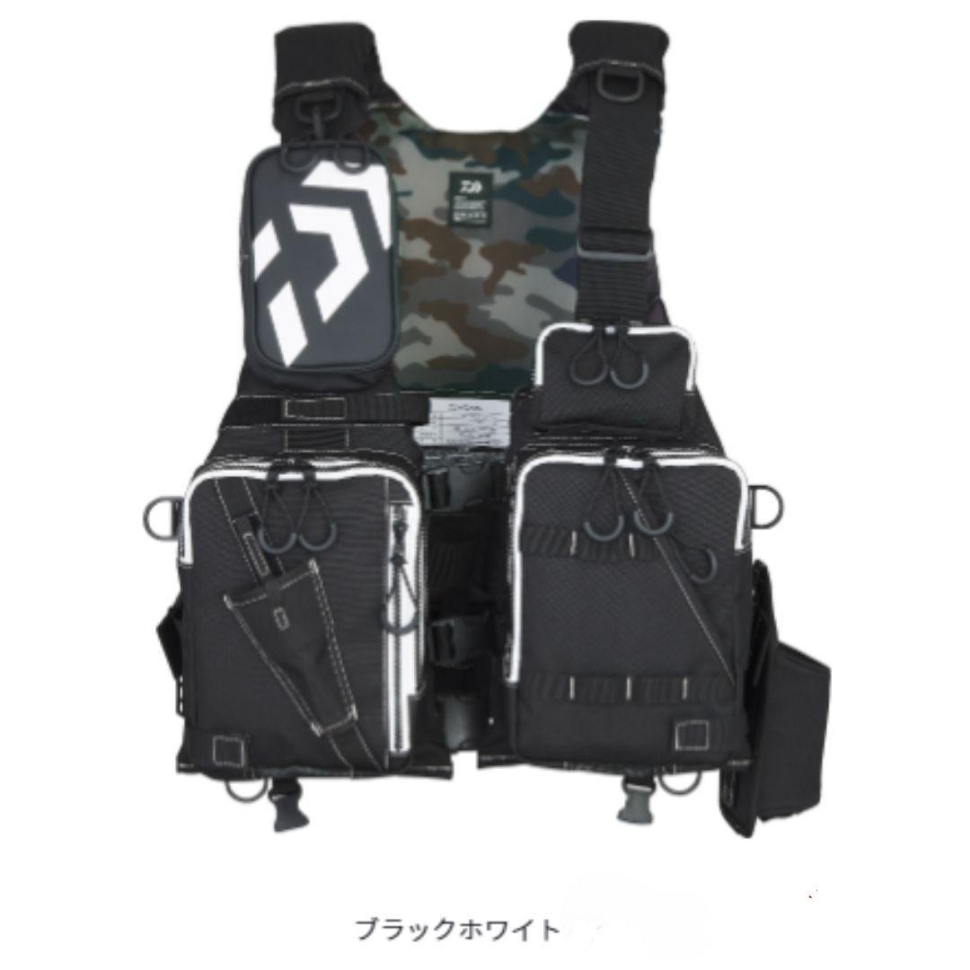 ダイワ DF-6224 フロートゲームベスト #ブラックホワイト フリーサイズ