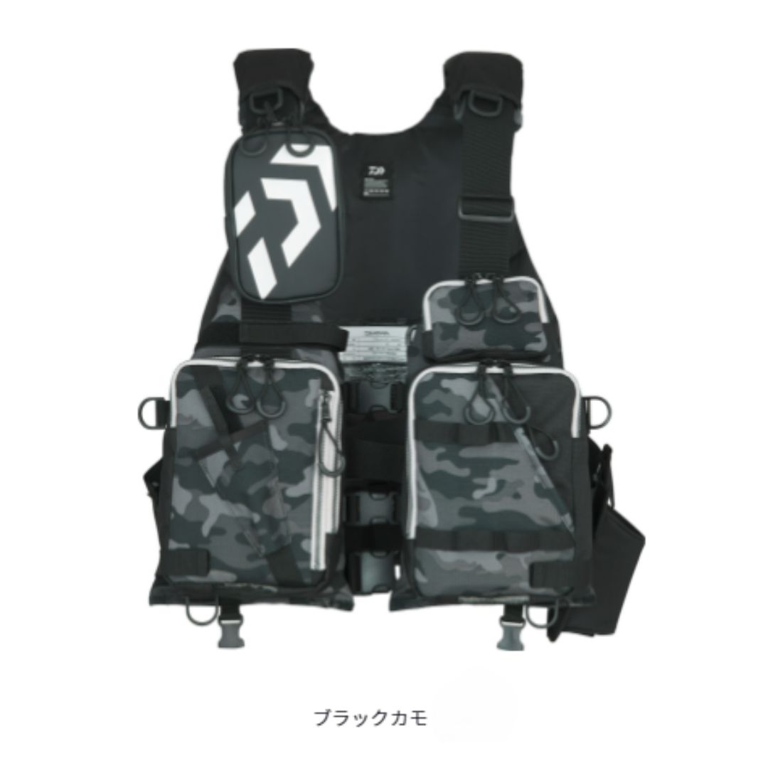 ダイワ DF-6224 フロートゲームベスト #ブラックカモ フリーサイズ