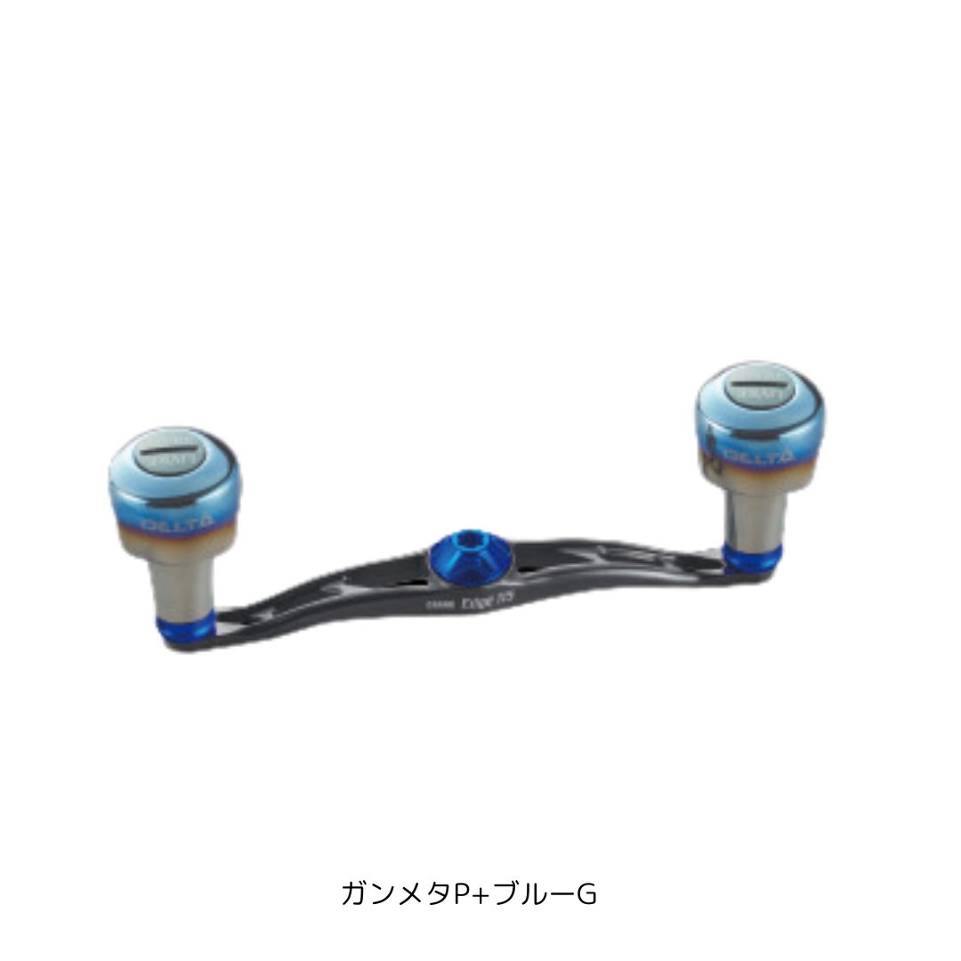 FullComp クランク EDGE115 DELTA27ノブ 黒鯛工房用 ガンメタP+ブルーG LIVRE（リブレ） FKKE115-D27-GMB