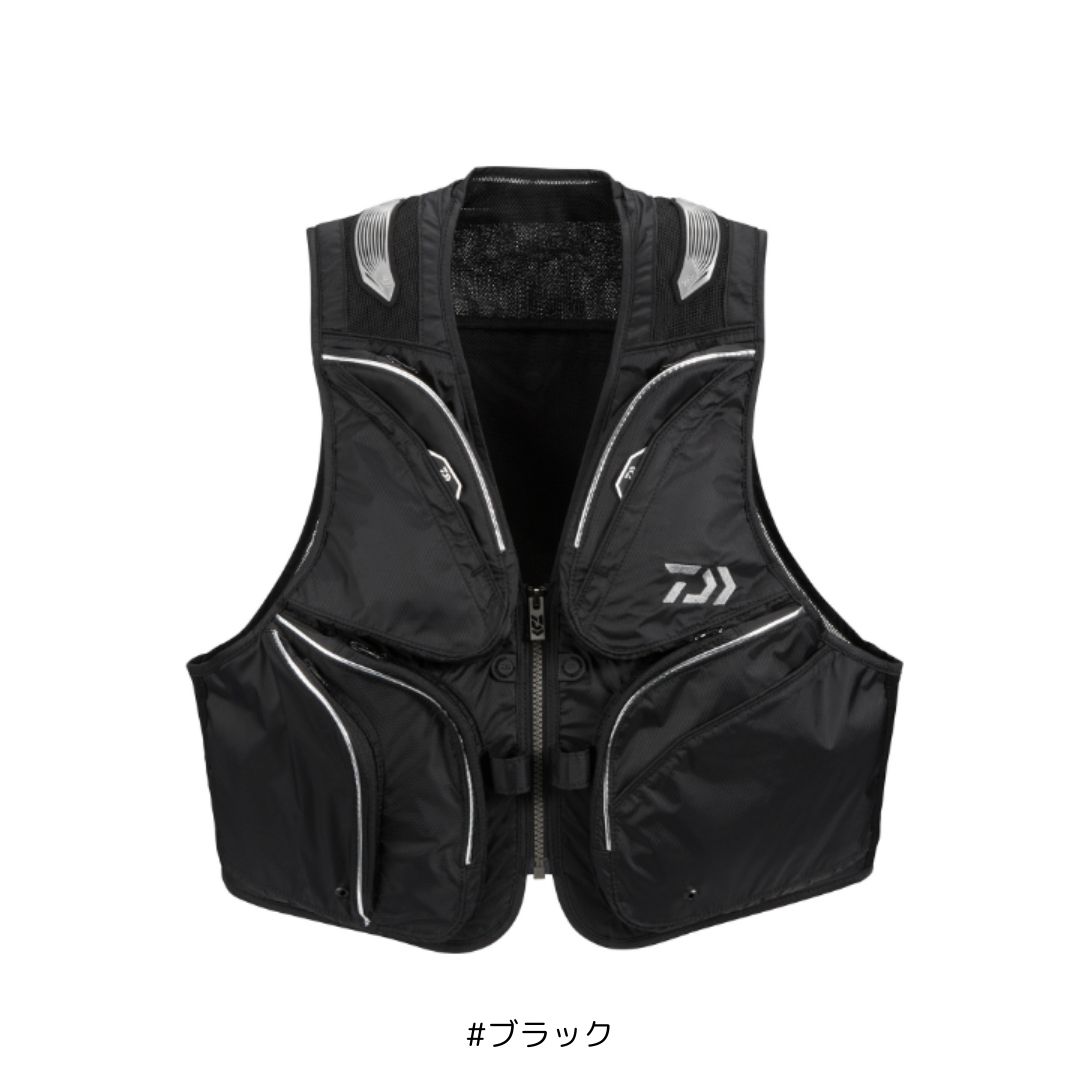DV-3025 ショートフィッシングベスト #黒いこと #XL大きさ DAIWA（ダイワ）