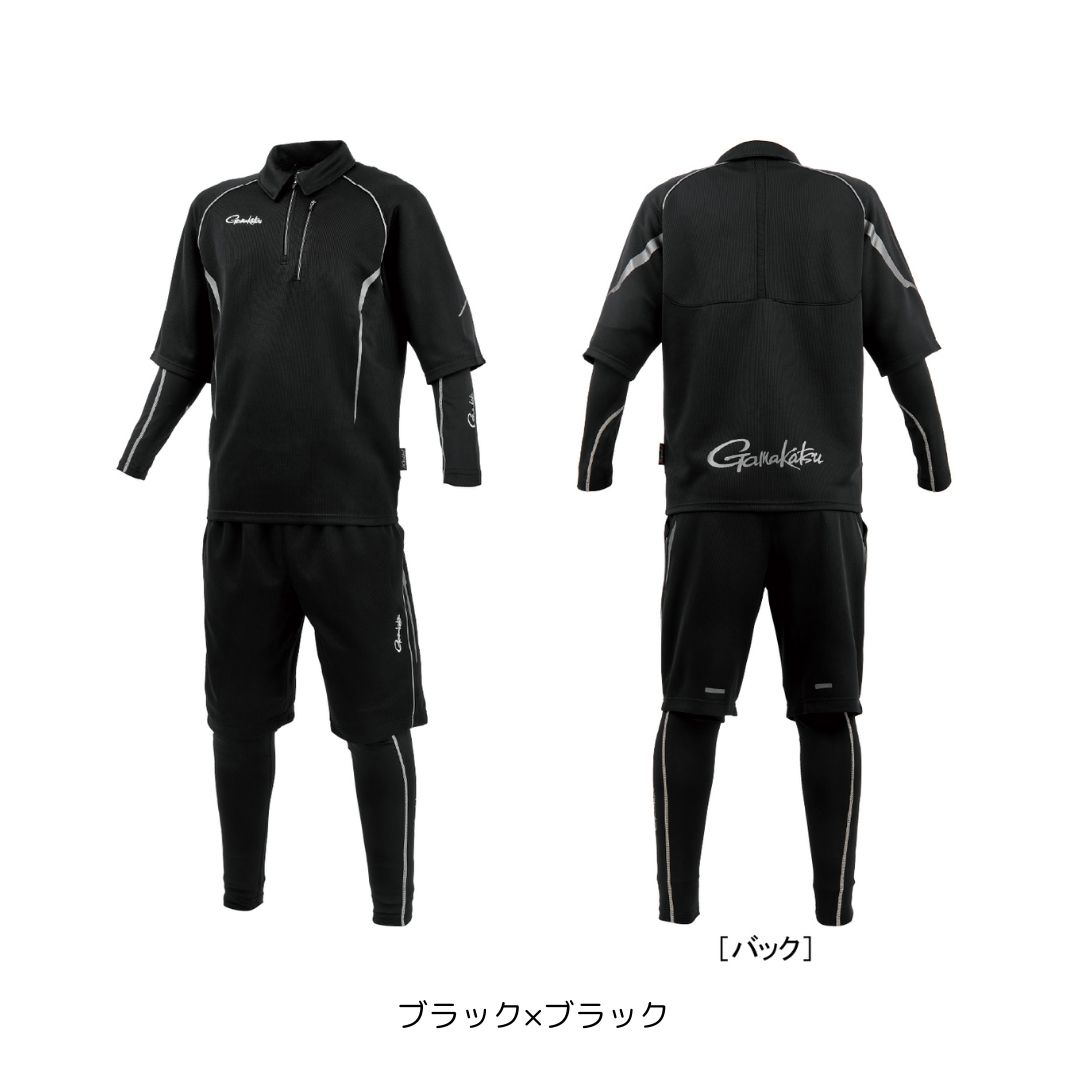 GM3779 アクティブクールスーツ #Mサイズ #ブラック/ブラック （がまかつ） 2025年新製品