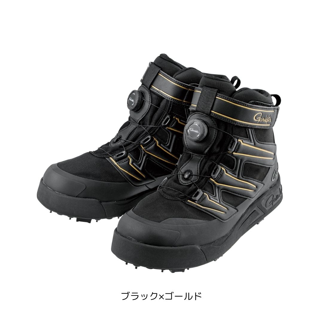 GM4549 Gスペック スパイクシューズ #3Lサイズ(27.0～28.0cm) #ブラック×ゴールド （がまかつ） 2025年新製品
