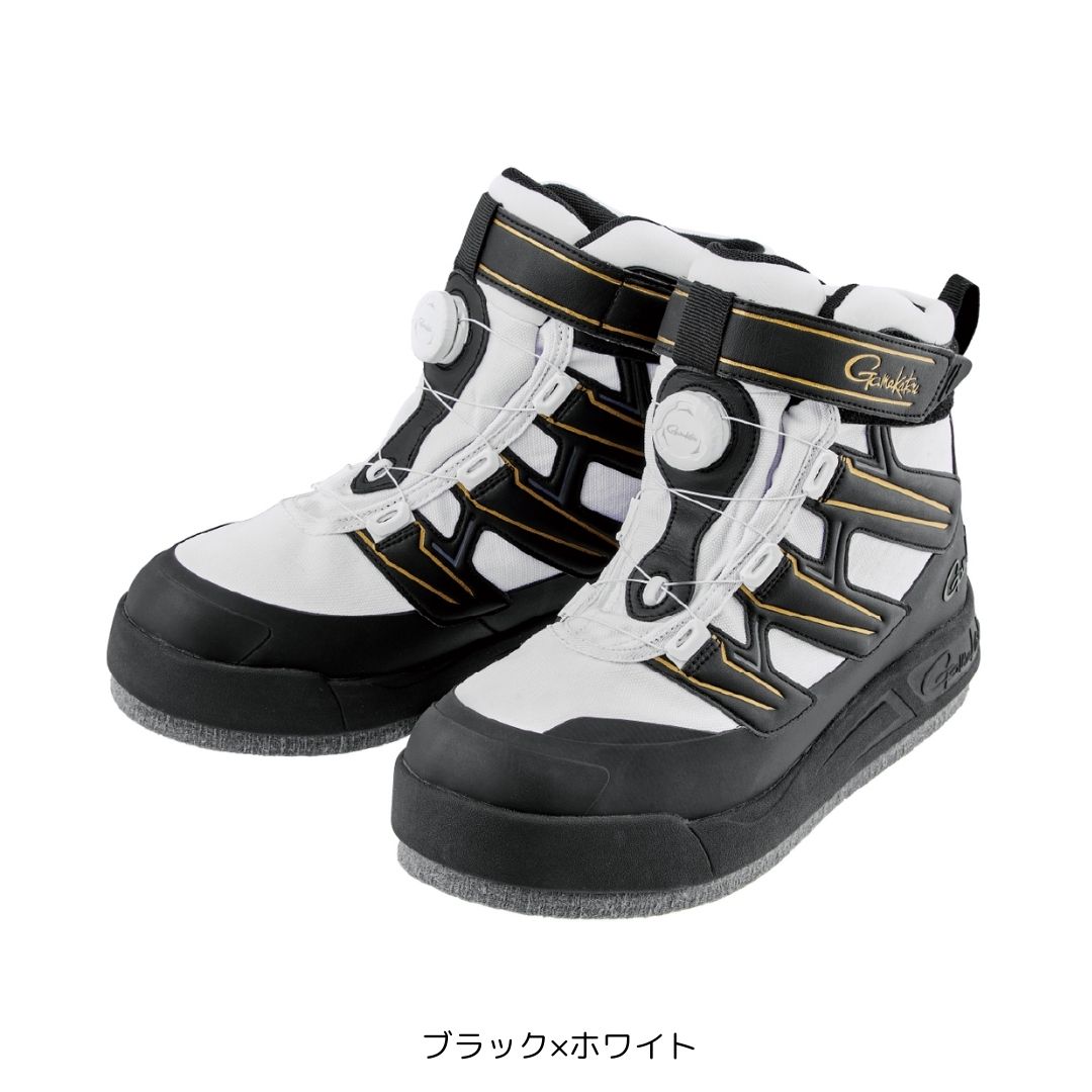 GM4550 Gスペック フェルトスパイクシューズ(パワータイプ) #Sサイズ(23.5~24.0cm) #ブラック×ホワイト (がまかつ) 2025年新製品