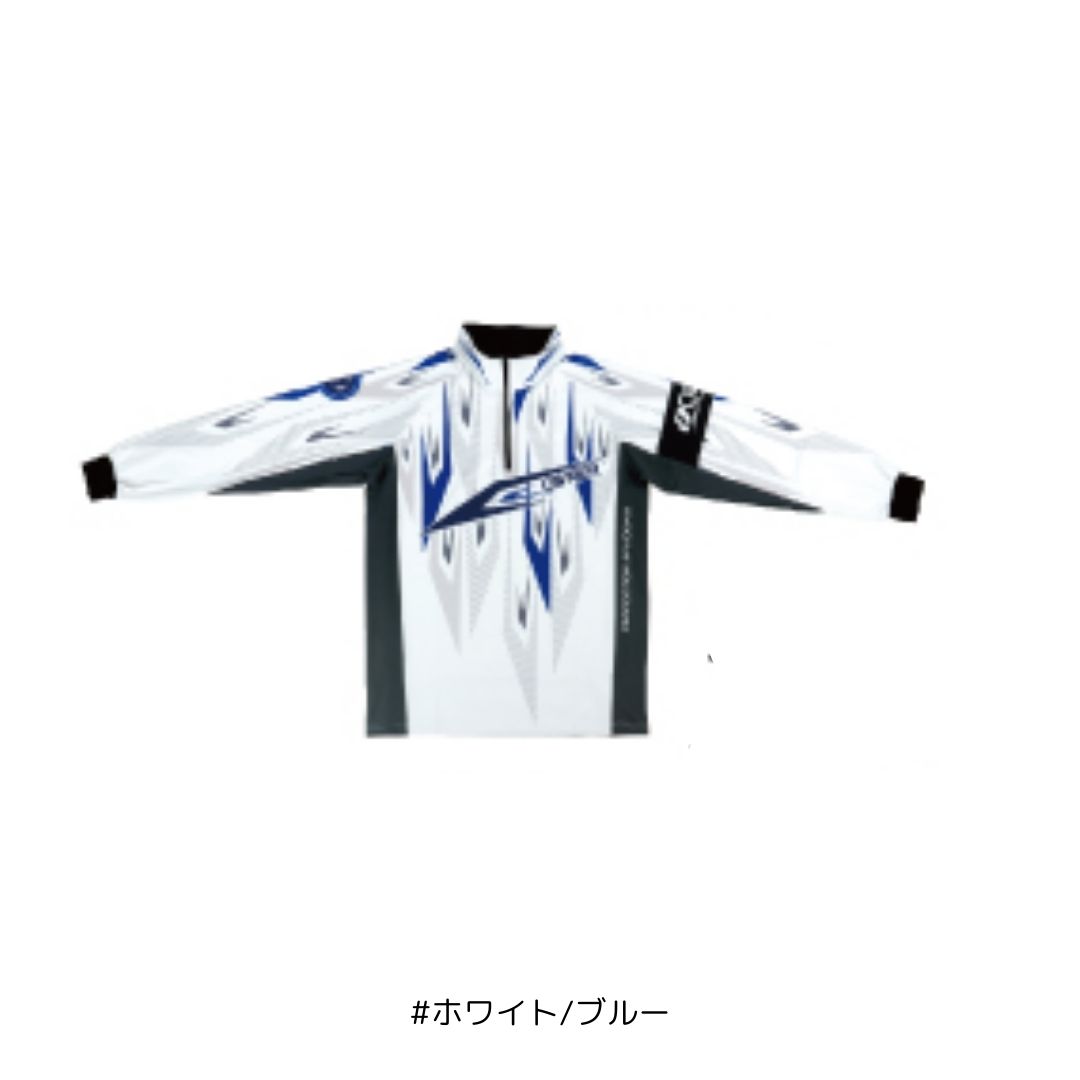 ストレッチグラフィックシャツ2 #4Lサイズ #ホワイト/ブルー OWNER（オーナー）