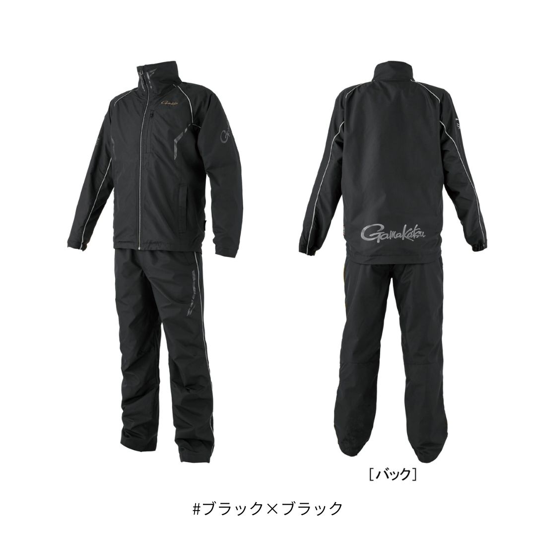 GM3791 ウィンドブレーカースーツ #ブラック×ブラック #5Lサイズ Gamakatsu（がまかつ）