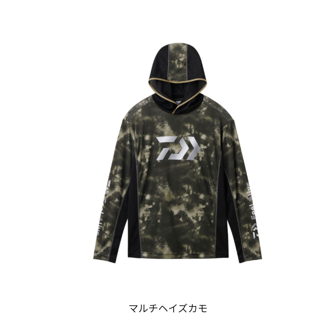 DE-3726 ボートゲームフーディーシャツ マルチヘイズカモ #Lサイズ DAIWA（ダイワ）