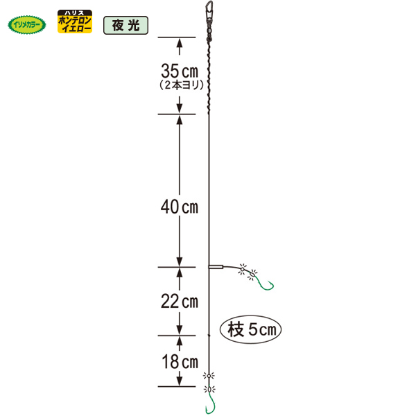 楽天市場 がまかつ Gamakatsu キス投仕掛ケン付流線 イソメカラー 2本 K 309 7号 ネコポス配送可 フィッシングサンイン