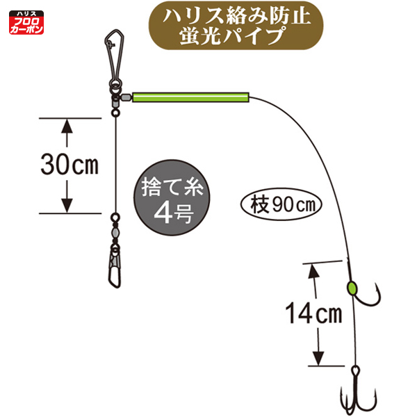 楽天市場 がまかつ Gamakatsu ライトヒラメ仕掛 孫鈎トレブル Hs 027 16号 ネコポス配送可 フィッシングサンイン