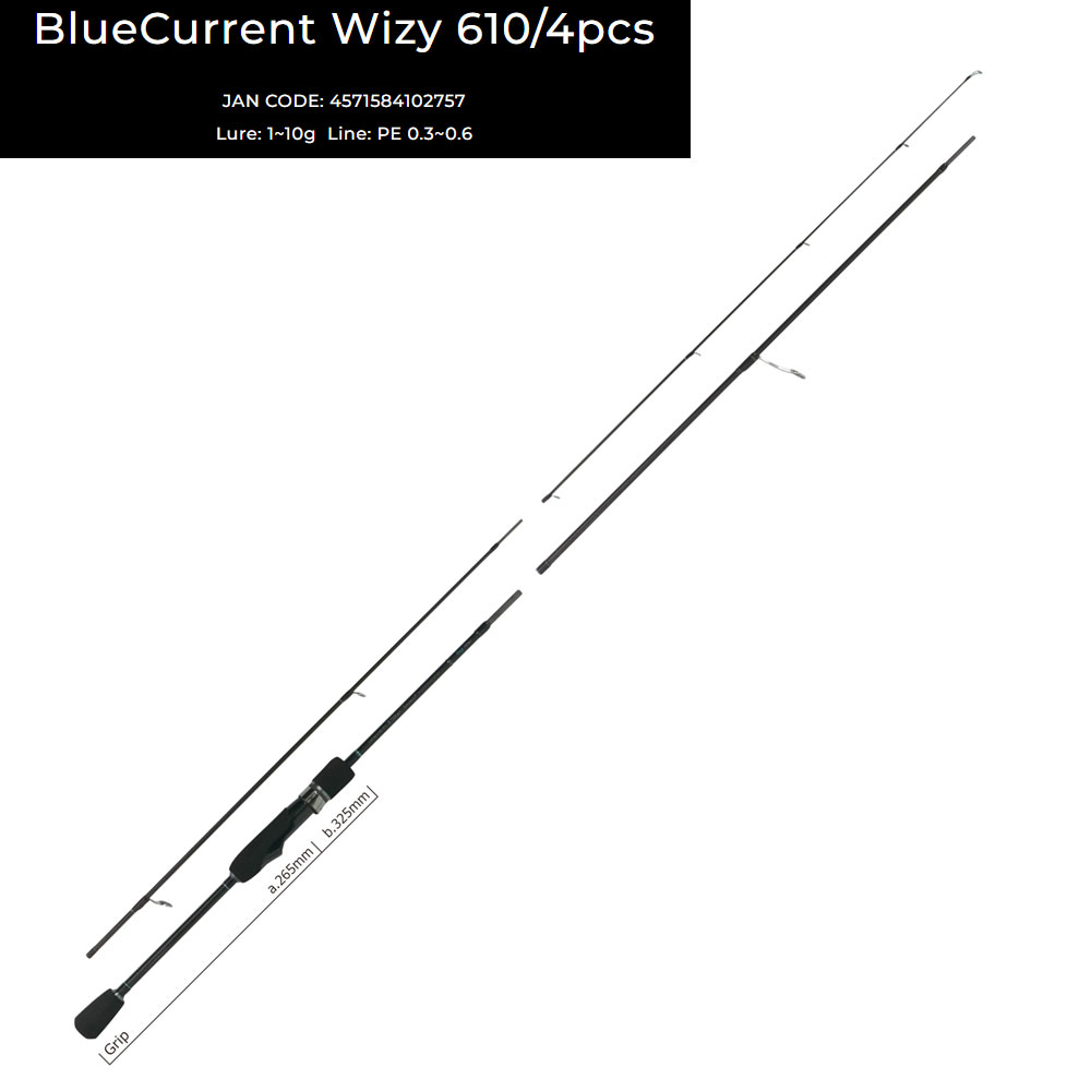 ヤマガブランクス/YAMAGA Blanks 青色カレント ウィジー BlueCurrent Wizy 610/4pcs