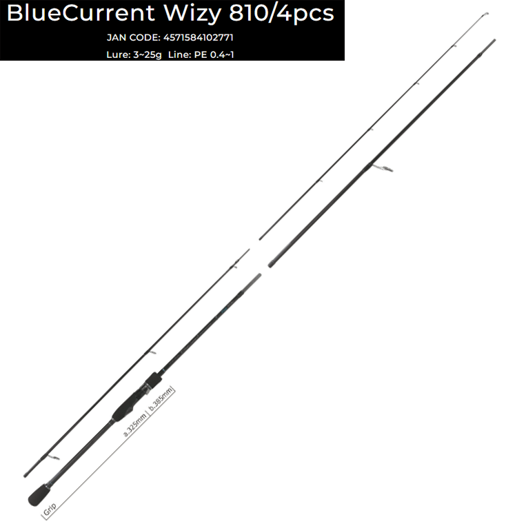 ヤマガブランクス/YAMAGA Blanks 青色カレント ウィジー BlueCurrent Wizy 810/4pcs