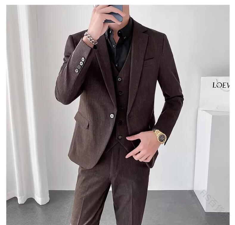 スリーピース フォーマルスーツ パンツスーツ メンズ 男性 紳士服 タキシード 礼服 カジュアルスーツ 大きいサイズ 3点セット 長袖 春 夏 秋 冬 送料無料 韓国風 おしゃれススーツ メンズス｜FIS百貨店