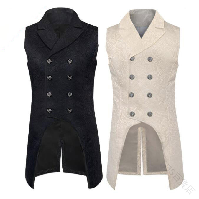 貴族の黄昏を纏う 王家の美意識が宿るジャケット 吸血貴族の風格 ハロウィン夜会の主役 舞台照明に映える金糸刺繍 歴史劇の主役衣装 紋章が語る家系の誇り 浪漫主義時代のダンディズム 城壁を彩る花模様 優雅な裏切り者の美学画像