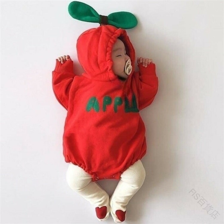 赤ちゃん 着ぐるみ ハロウィン ベビー 1歳 2歳 おもしろ 仮装 ロンパース リンゴ バナナ みかん フルーツ 果物フード付き ルームウェア ベビーパジャマ 可愛い 快適 春秋 秋冬 クリスマス ベビー キャラクター プリント カラフル 子供用 新生児 あったか 出産準備 百日祝い画像
