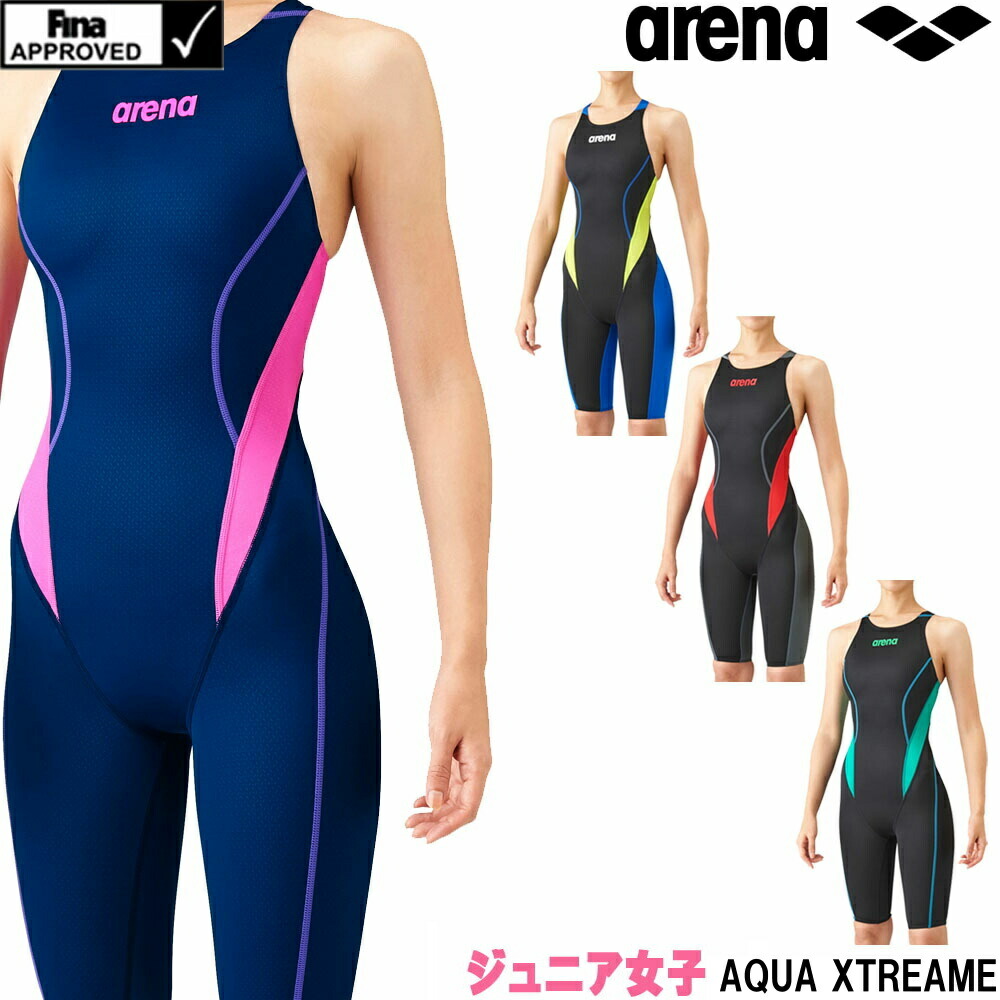 楽天市場 アリーナ Arena 競泳水着 ジュニア女子 Fina承認 ジュニアハーフスパッツ クロスバック Aqua Xtreame 21年春夏モデル Arn 1024wj フィットネスショップfit In