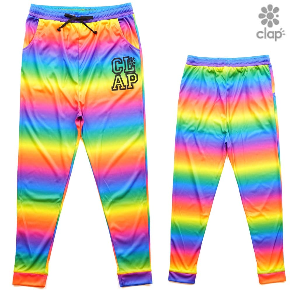 ⭐︎clap new 新品　クロップト　レインボートレーニングパンツ　送料込み ⭐︎clap new 新品 クロップト レインボートレーニングパンツ 送料込み
