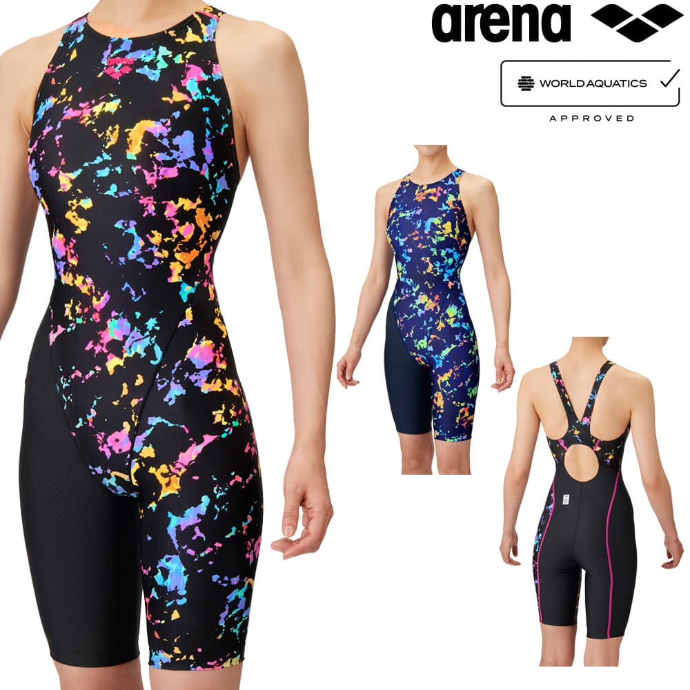arena 競泳水着 白/青/赤 ストライプ　競パン Sサイズ アリーナ（ARENA）（レディース）競泳水着 水泳 トレーニング