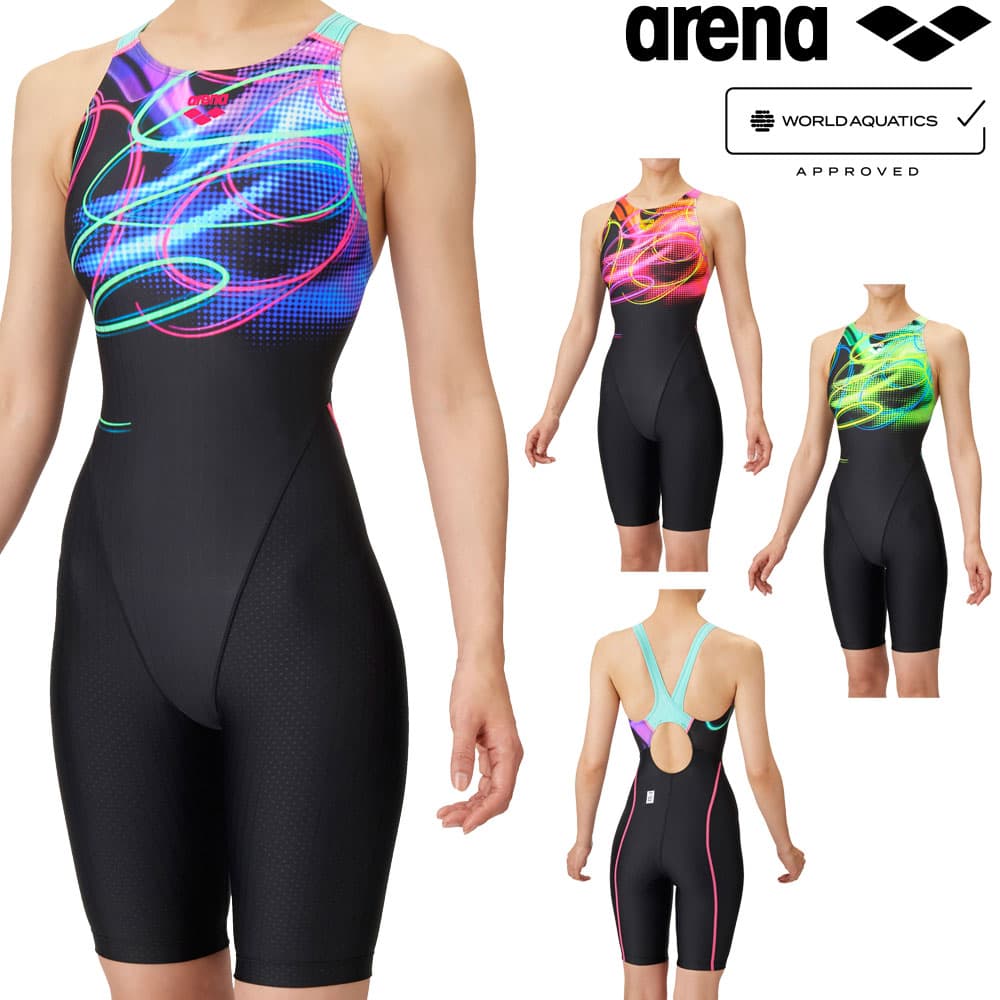 【新品・未使用】 アリーナ arena ワンピースハーフレッグ水着 アリーナ arena 【競泳水着】レーシングワンピーススパッツ