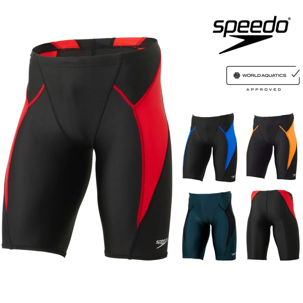 Speedo 競泳用水着 黒/エメラルドグリーン Oサイズ speedo スピード SPEEDO 競泳水着 レディース WA承認モデル セミ