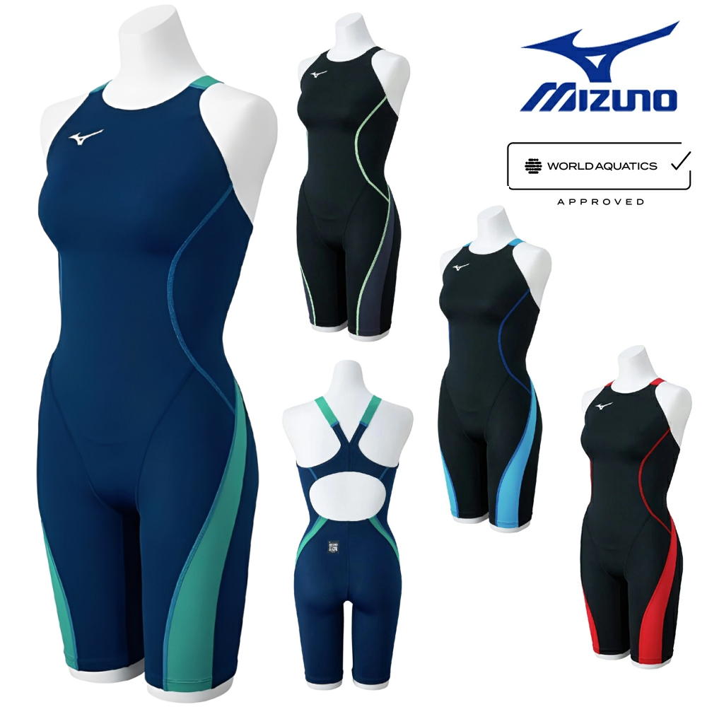 ミズノ MIZUNO 競泳水着 レディース WA承認モデル GX・SONIC STREAM ハーフスーツ レースオープンバック ここちストラップU オールインワン 2025年秋冬モデル N2MGC724 fina マーク あり