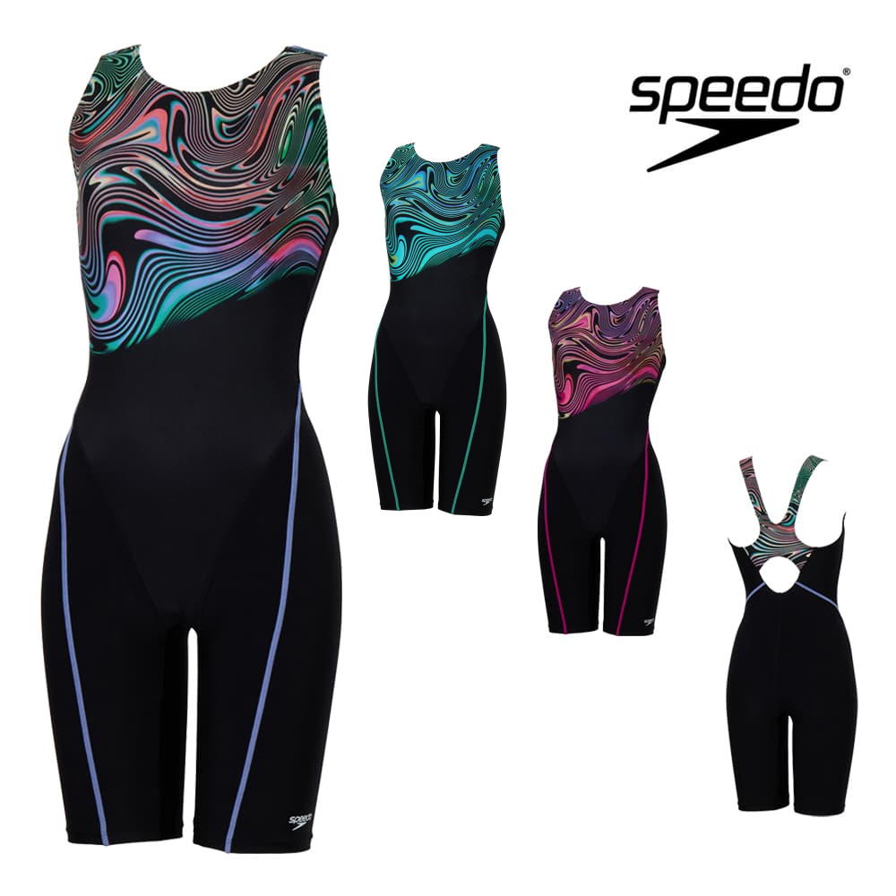 スピード SPEEDO フィットネス水着 レディース アクアラバルーズンニースキン オールインワン Ultra Stretch 0 パッド付き 2025年秋冬モデル SFW12568