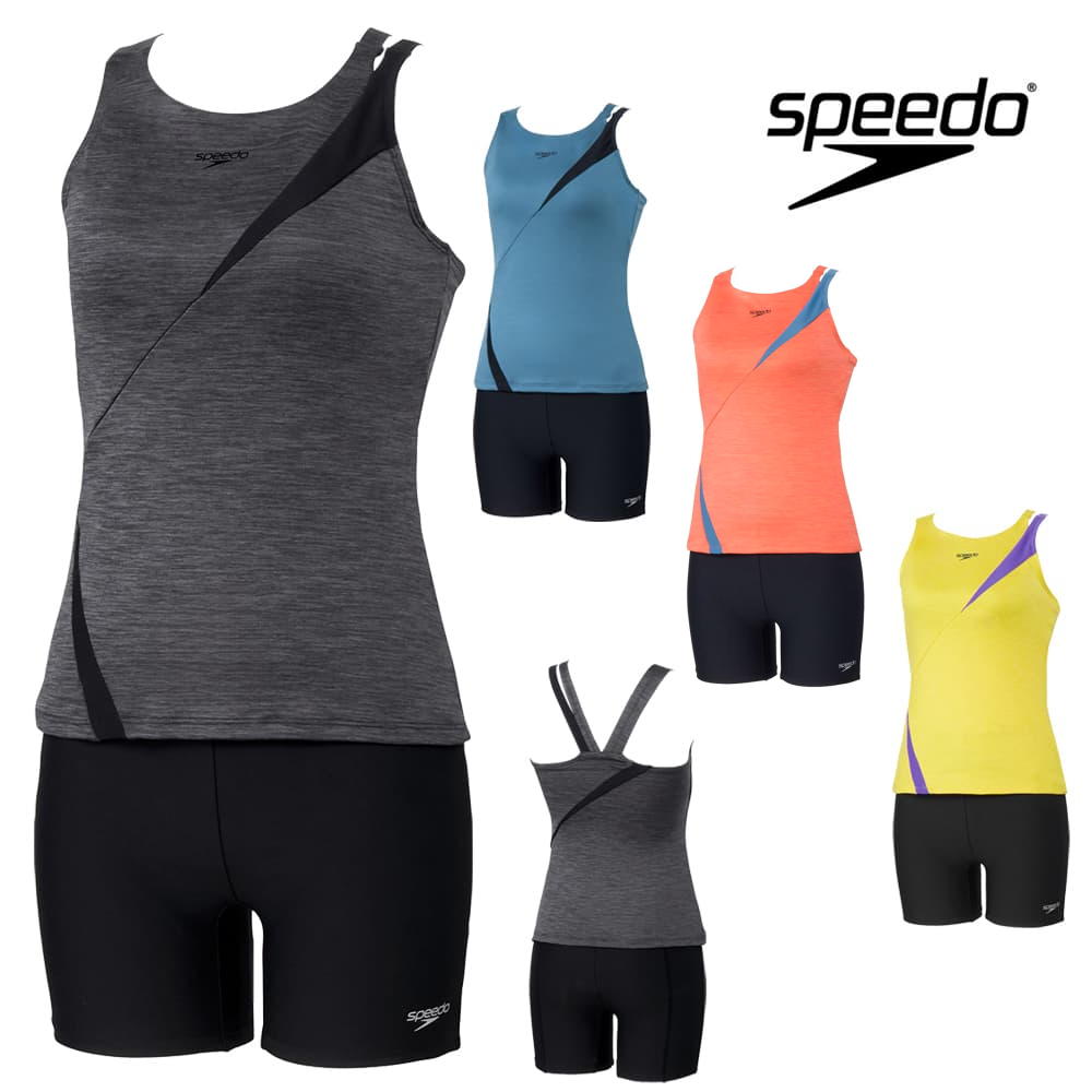 スピード SPEEDO フィットネス水着 レディース ディアゴナプロセパレーツ Heather Stretch Pro パッド付き 2025年秋冬モデル SFW22560