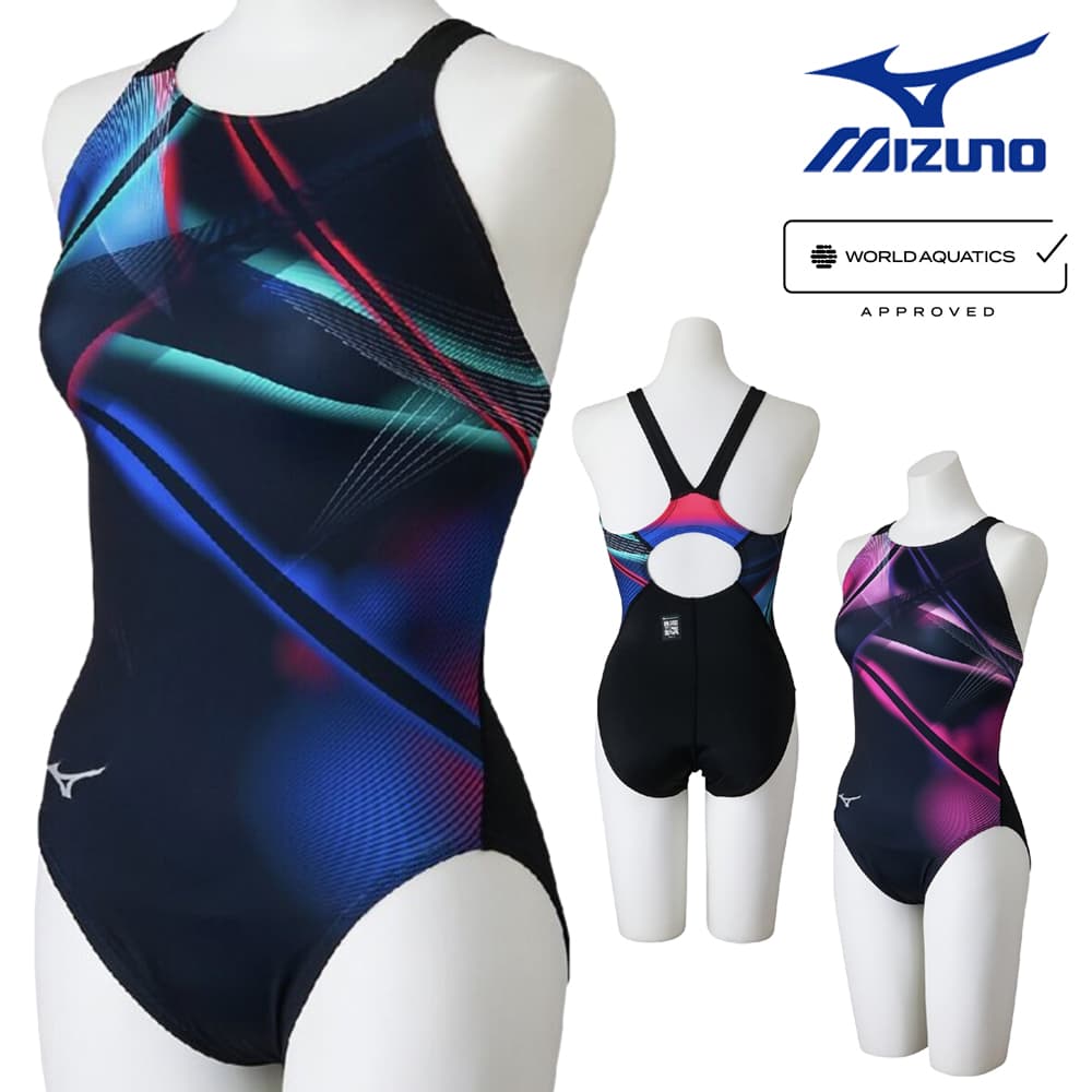 ミズノ MIZUNO 競泳水着 レディース WA承認モデル ST Graphic ローカット 2026年春夏モデル N2MAD241 fina マーク あり｜フィットネスショップFIT-IN
