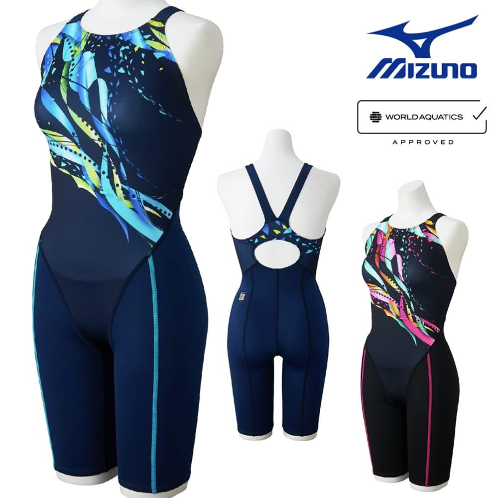 ミズノ MIZUNO 競泳水着 レディース WA承認モデル ST Graphic ハーフスーツ マスターズバック オールインワン 2026年春夏モデル N2MGD242 fina マーク あり