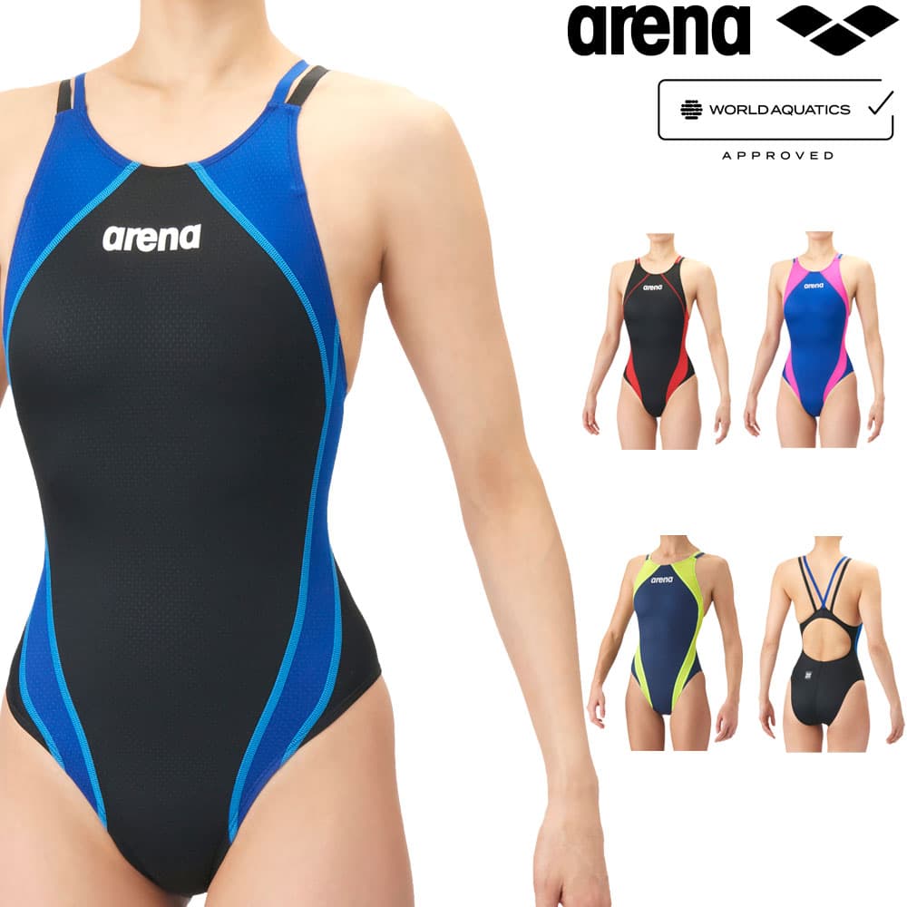 アリーナ ARENA 競泳水着 レディース WA承認モデル AQUA ADVANCED AQUA XTREME レーシングワンピース ダブルストラップ オープンバック 2026年春夏モデル AS6SRC26L fina マーク あり