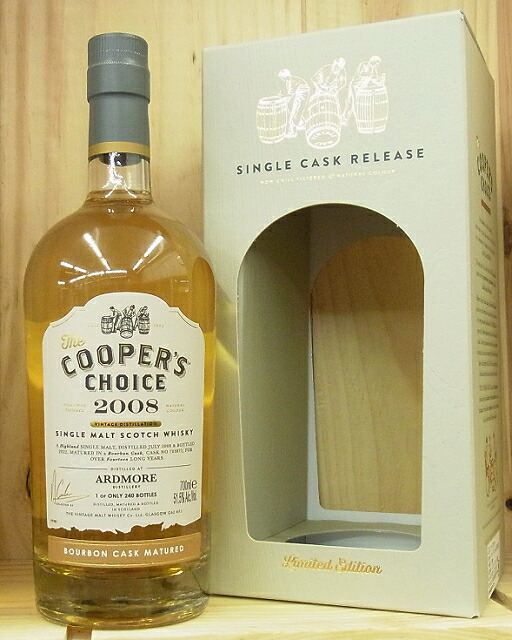 [#703872] アードモア 2008 14年 バーボンカスク 51.5% 700ml クーパーズチョイス｜ワインショップ　フィッチ