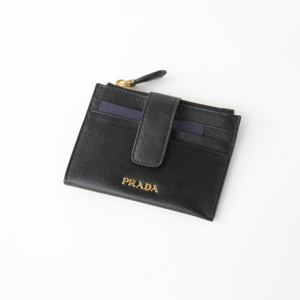 おトク】 プラダ PRADA カードケース SAF.METALファスナー小銭+カード