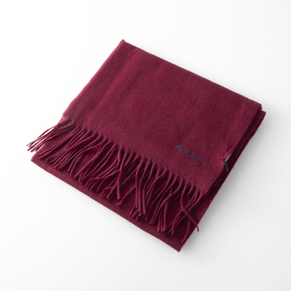 配送員設置送料無料 ポールスミス Paul Smith マフラー 無地ロゴwool100 933d As04 ギフトラッピング無料 想像を超えての Korlaobkk Com