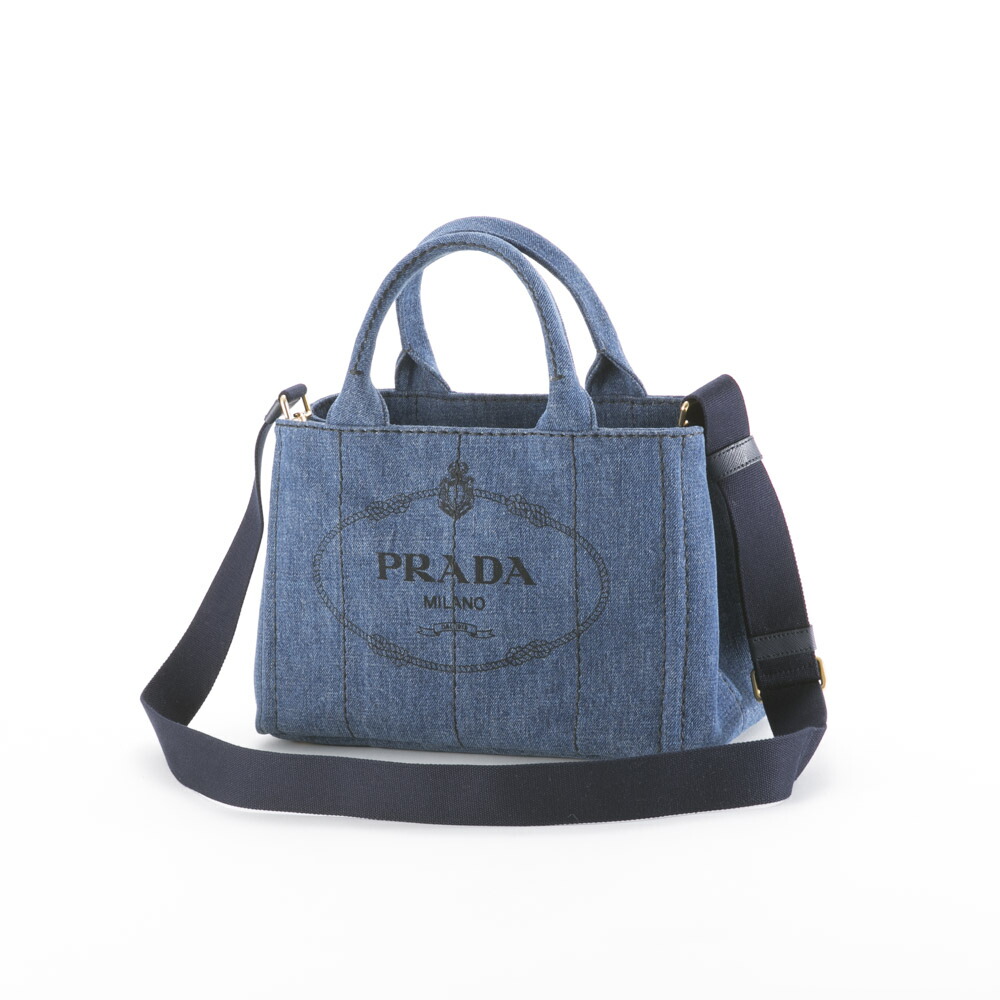 正規店仕入れの 楽天市場 プラダ Prada ハンド トートバッグ Canapaデニムロゴsd付 Blue 1bg439 Aj6 ギフトラッピング無料 Fit House 上質で快適 Stemworldeducationalservices Com