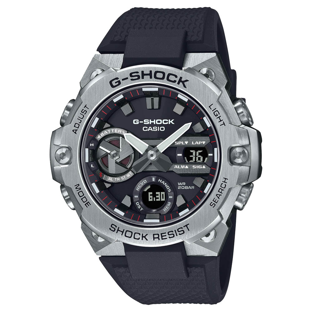 カシオ CASIO ジーショック G-SHOCK 腕時計 G-STEEL モバイルリンク電波ソーラーMウォッチ GST-B400-1AJF　　フィットハウス