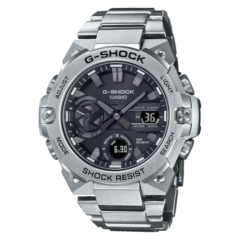 カシオ CASIO ジーショック G-SHOCK 腕時計 G-STEEL モバイルリンク電波ソーラーMウォッチ GST-B400D-1AJF フィットハウス